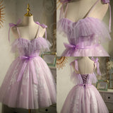 Lilac Birthday Party Dress Chic Short Homecoming Dresses