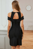 Sexy Black Strapless Short Prom Dress Homecoming Dress