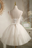 Elegant Beading Tulle Fairy Dress Short Homecoming Dress