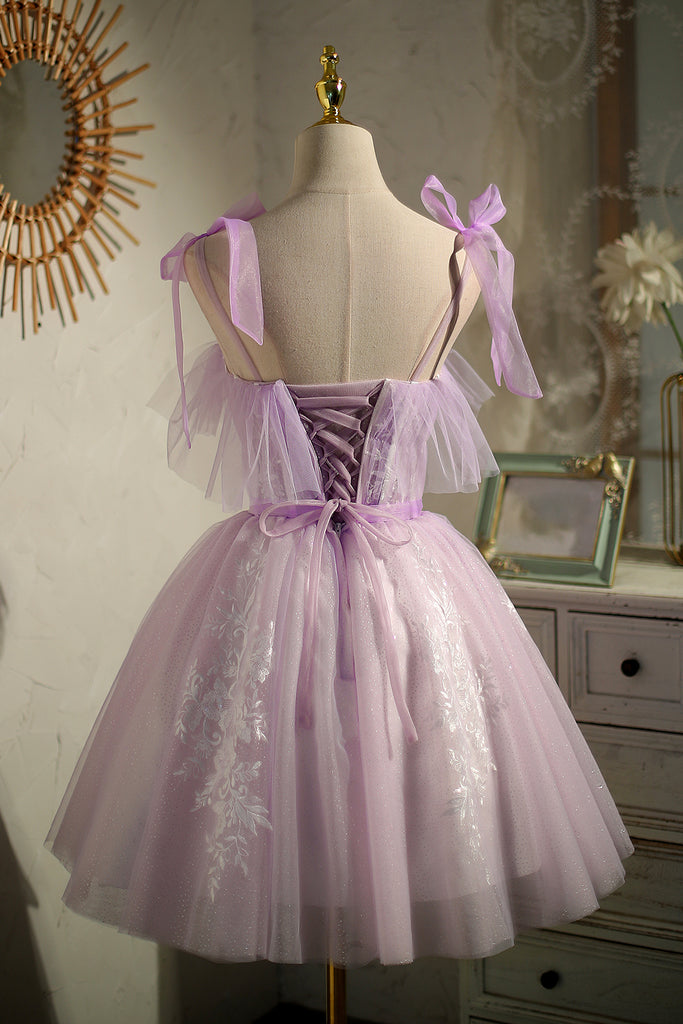 Lilac Birthday Party Dress Chic Short Homecoming Dresses