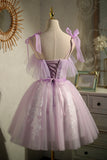 Lilac Birthday Party Dress Chic Short Homecoming Dresses
