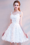 Short A-Line Spaghetti Straps V-Neck Homecoming Dresses With Tassels