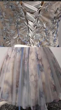 New Arrival V Neck Homecoming Dresses Off the Shoulder Lace Short Prom Dress Party