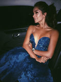 Navy Blue Lace Sweetheart Beaded Short Homecoming Dresses Prom Gowns Graduation Dress