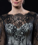 Black Lace Long Sleeves Homecoming Dresses High Low Short Prom Graduation Dress