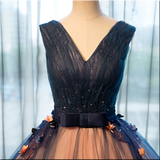New Navy Blue Lace Ball Gown Wedding Prom Dresses Formal Quinceanera Dress LD1690
