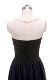 Chic Royal Blue Ombre Chiffon Beaded Homecoming Dresses Short Prom Dress Hoco Gowns LD3002