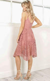 Charming Spaghetti Straps Lace High Low Homecoming Dresses Short Prom Dress