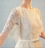 Princess Short Sleeves Lace Cheap Party Homecoming Dresses Short Prom Dress
