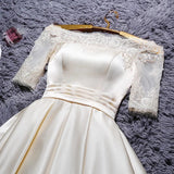 Lace Appliques Short Sleeves Mini Length Homecoming Dresses Prom 16 Sweet Dress