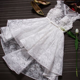 Lace White Front Short Long Back Homecoming Dresses Prom Party Gowns Wedding Dress
