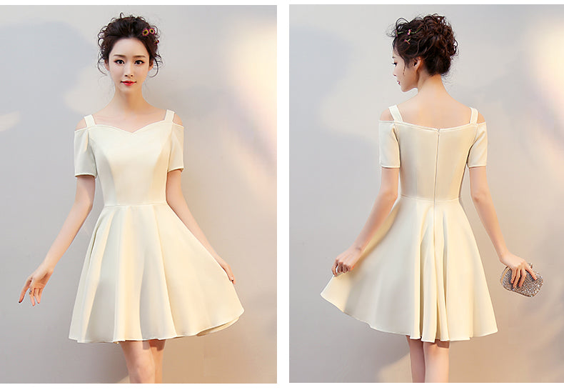 Elegant Short Sleeves Burgundy Charming Prom Dress Homecoming Dresses Party Gowns