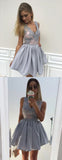 New Arrival Off the Shouder Grey Lace Prom Dress Homecoming Dresses Party Gowns