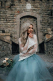 Hot Sales Long Sleeves White Lace Knee Length Prom Dress Homecoming Dresses