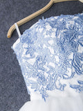 Hot Sales Sweetheart Light Blue Lace Ivory Tulle Homecoming Dresses Short Prom Cute Dress