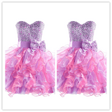 Fitted Beading Short Tulle Homecoming Dresses Prom Dress - Laurafashionshop