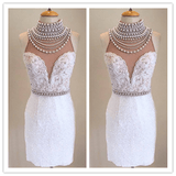 White Princesses Sparkly Sequin  Prom Gown - Laurafashionshop