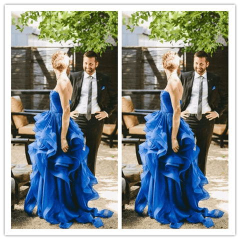 Royal Blue Real Made Charming Prom Dresses - Laurafashionshop
