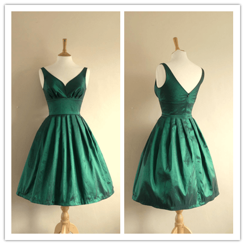 Strapless Satin Short Summer Prom Dress - Laurafashionshop
