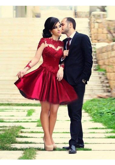 Red a line cocktail dress on sale