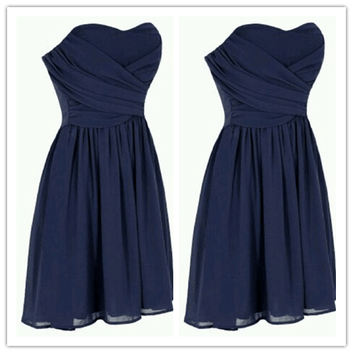 Navy Blue New Arrivals Homecoming Dress Prom Dress - Laurafashionshop