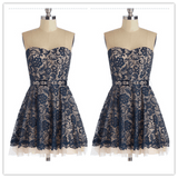 Lace The Best Tulle Homecoming Dress Short Prom Dresses - Laurafashionshop
