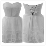 Elegent Blue Short Sweet Homecoming Dresses Prom Dress - Laurafashionshop
