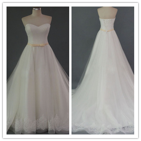 Spaghetti Strap White by Vera Wang Wedding Dress Laurafashionshop