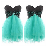 New Arrival Black Lace Short Cute Homecoming Dresses Prom Dresses - Laurafashionshop