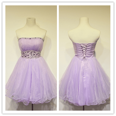 Lilac Tulle New Arrivals Homecoming Gowns Prom Dress - Laurafashionshop