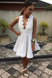 Lace Fashion Open Back White New Arrival Homecoming Dresses Prom Dress - Laurafashionshop