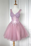 Sweet 16 Lace Blush Pink Prom Dresses - Laurafashionshop