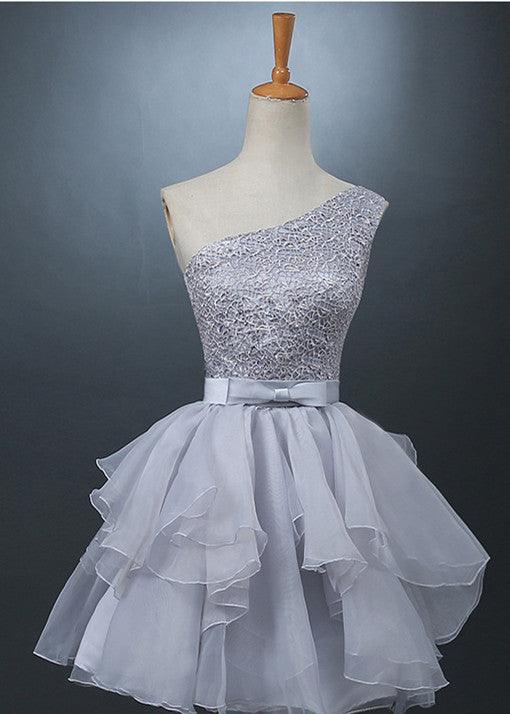 One Shoulder Evening Party Dress Homecoming Dress Prom Dresses