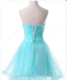 2022 Fashion Blue Tulle Sparkly Sweetheart 16 Dress Prom Dresses - Laurafashionshop