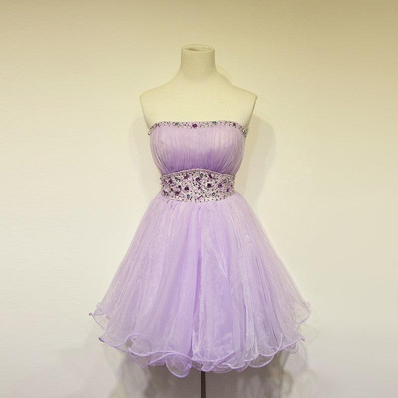 Lilac Tulle New Arrivals Homecoming Gowns Prom Dress - Laurafashionshop