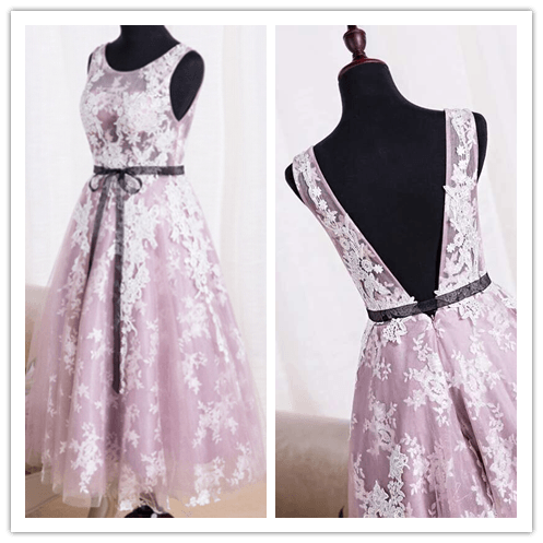 Lace Tulle White Ball Gown Party Dress Prom Dresses - Laurafashionshop
