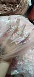 Floral Light Purple Off the Shoulder A-line Tulle Sweetheart Evening Prom Dress