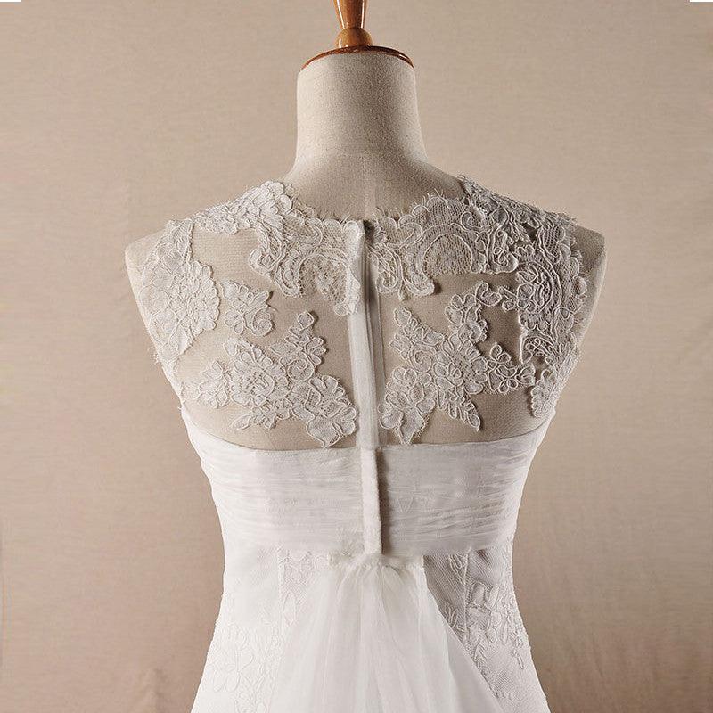 Lace A-line Wedding Dresses - Laurafashionshop