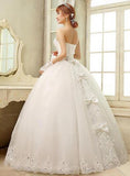 Sweetheart New Arrival Ruched Beaded Corset Lace Wedding Dresses Bridal Gonws - Laurafashionshop
