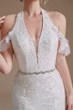 Gorgeous Mermaid Lace Off The Shoulder Tulle Wedding Dress