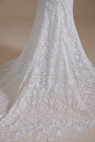 Off the Shoulder Lace New Arrival Sweetheart Long Beach Wedding Dresses
