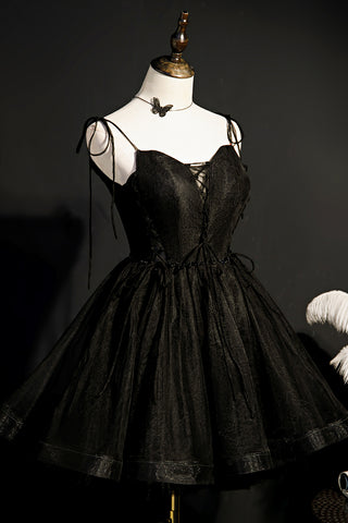 Simple Little Black Dress Tulle Short Prom Dress Homecoming Dresses