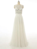 A-line open back 2022 custom wedding dresses Prom Dress - Laurafashionshop