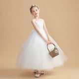 Straps Ivory Flower Girl Dresses With Lace Appliques