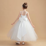 Straps Ivory Flower Girl Dresses With Lace Appliques