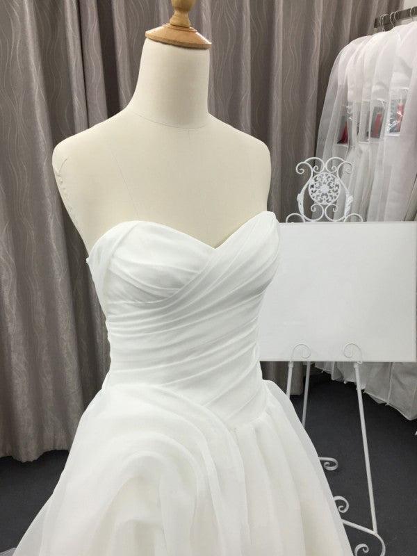 Chiffon Simple Design Sweetheart A-line Wedding Dresses - Laurafashionshop