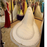 Lace Up Long princess beading sweetheart back wedding dress - Laurafashionshop