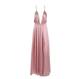 Deep V-Neck Sexy Backless A-line Bridesmaid Dress Prom Dresses - Laurafashionshop