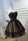 Beautiful Black Sweetheart Homecoming Dresses Cute Party Dress