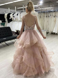Ball Gown Sleeveless Lace Tulle Prom Dresses, Sweet 16 Dress